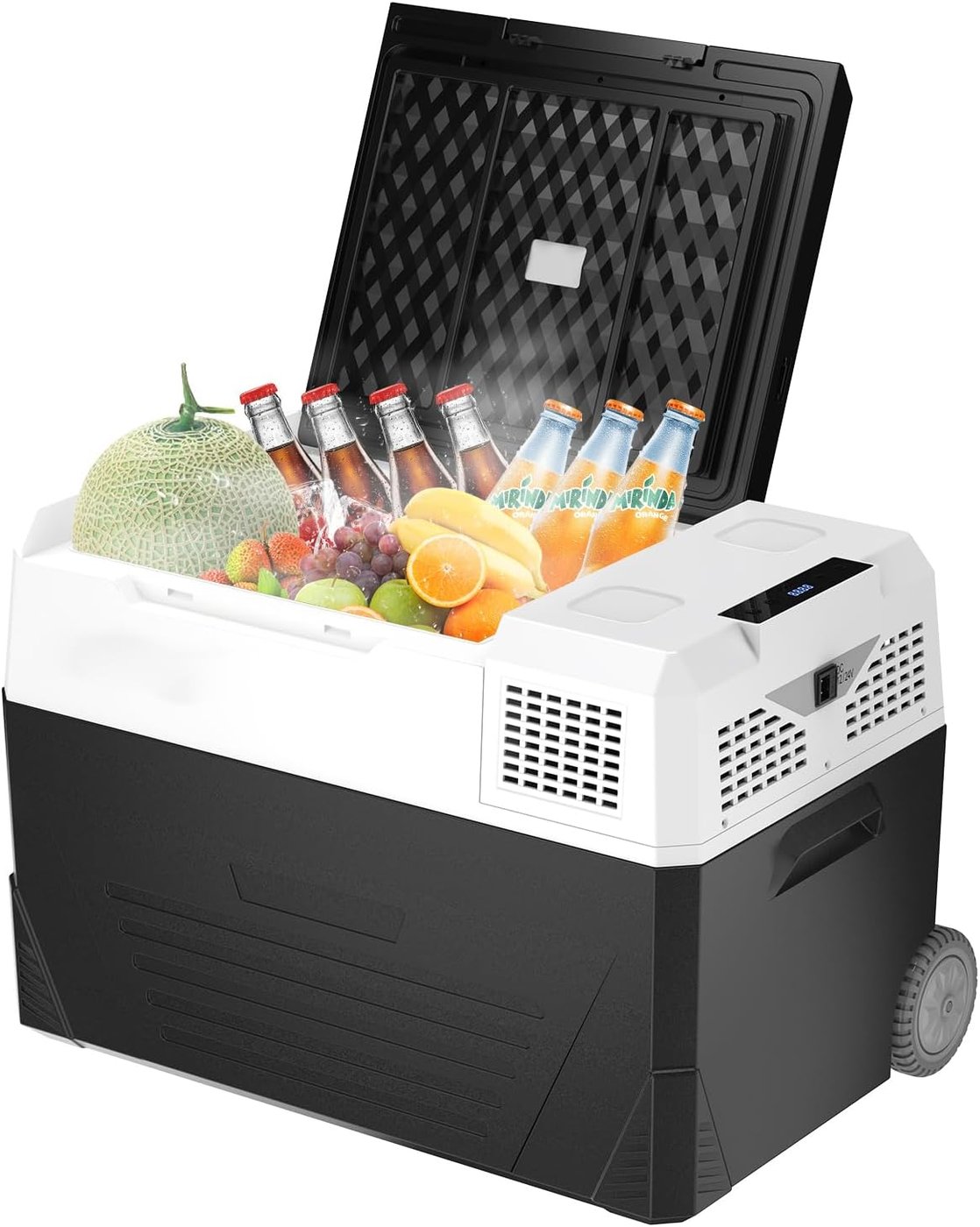 Kompressor-Kühlbox 58 L mit Rollen und Teleskopgriff