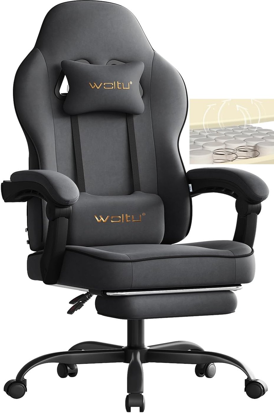 Gaming-Stuhl mit Fußstütze